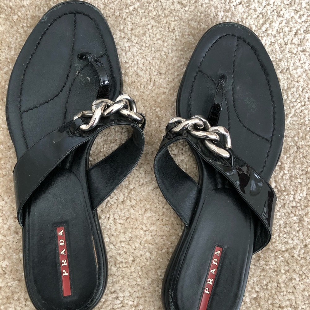 Prada Black Sandals